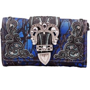 Camouflage Camo Wallet for Women Crossbody Wristlet Clutch Small Purse Country